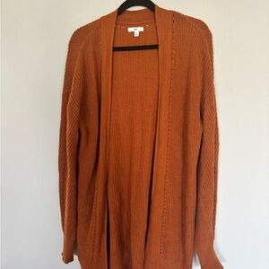 BP Orange Knit Cardigan Sweater